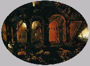 Filippo Napoletano Dante and Virgil in the Underworld oil painting artist